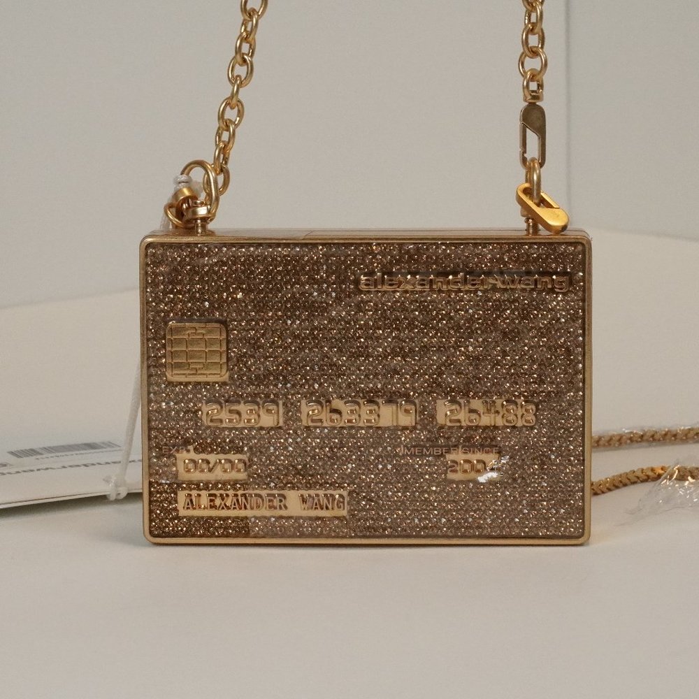 Alexander Wang Clutch Credit Card Crystal Minaudiere